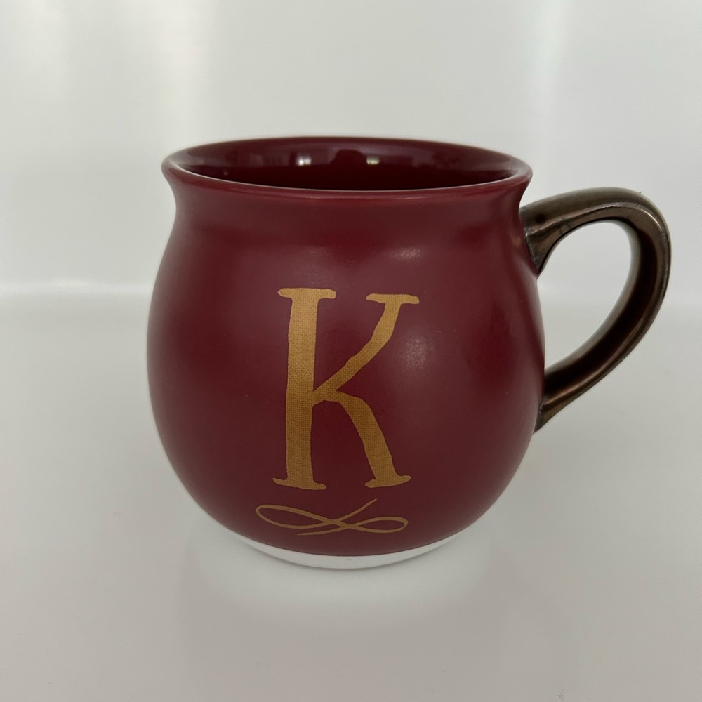 Threshold Maroon Monogram K Mug